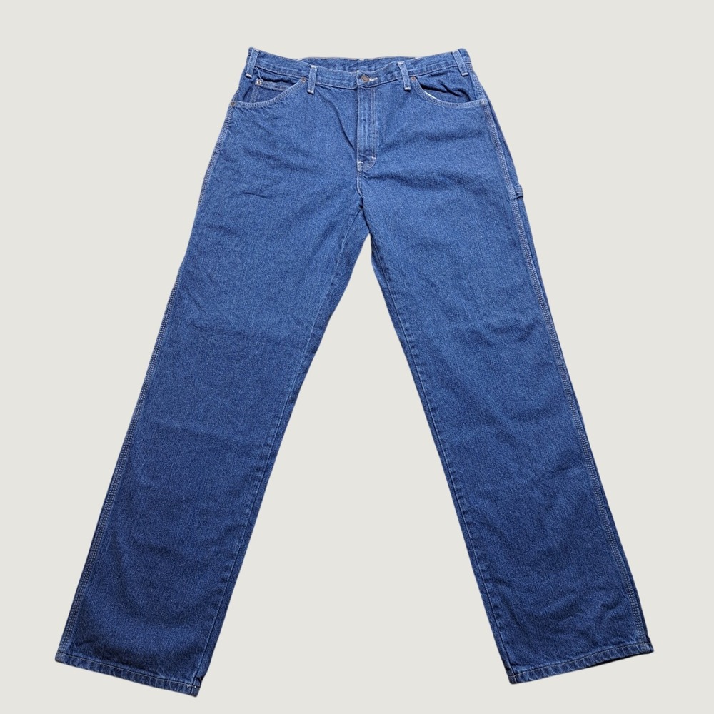 Dickies Carpenter Jeans Mens 36x34 Blue Excellent Relaxed Straight Workwear